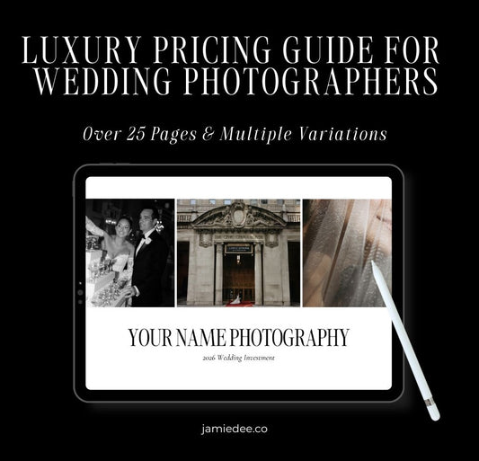 Luxury Wedding Photographer Pricing Guide